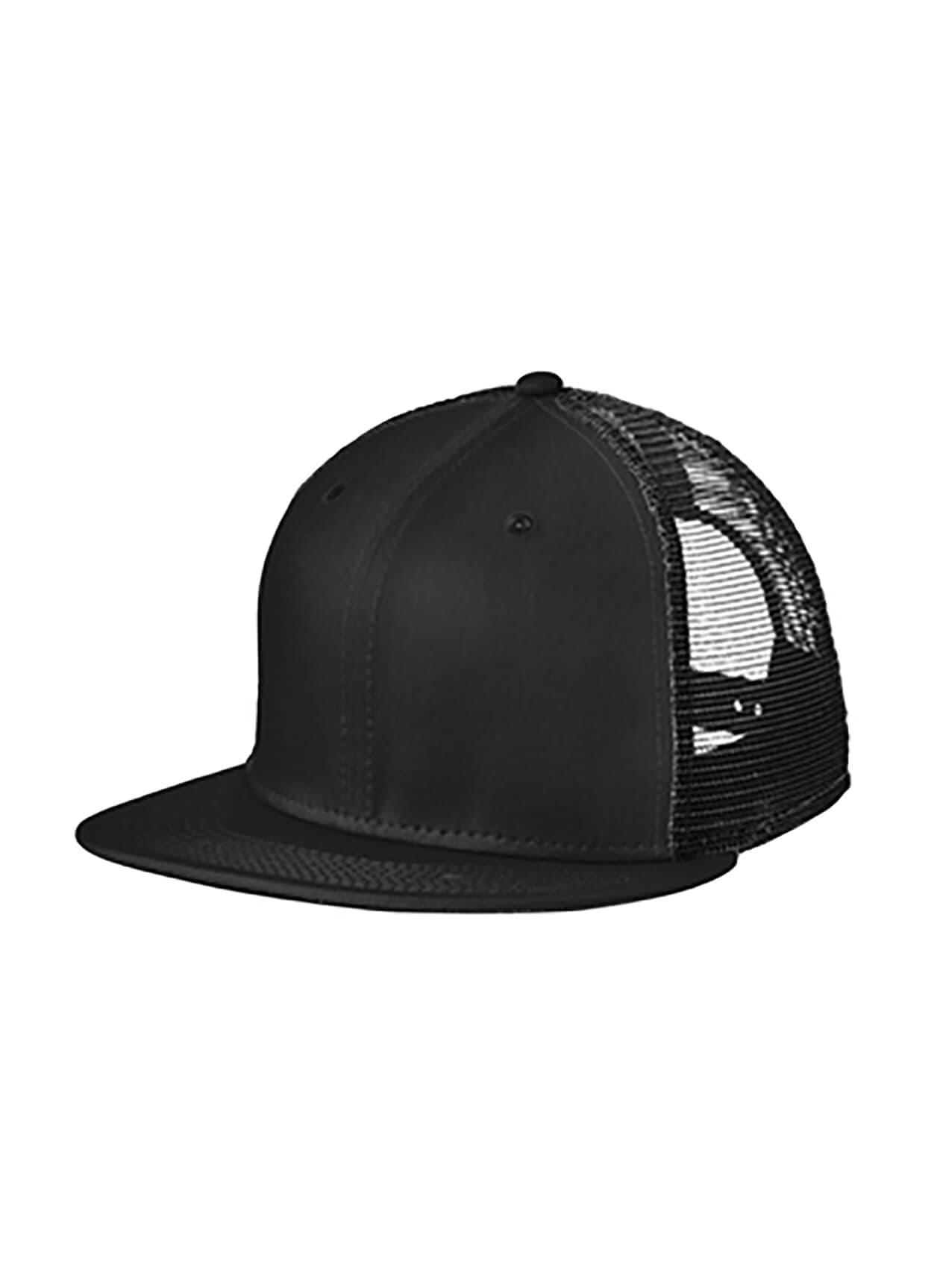 New Era Standard Fit Snapback Trucker Cap - Black / Black (BLK) MISC