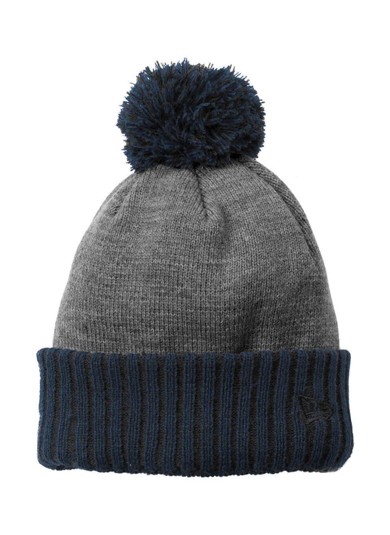 New Era Colorblock Cuffed Beanie - Navy / Heather Grey (NVY) Misc