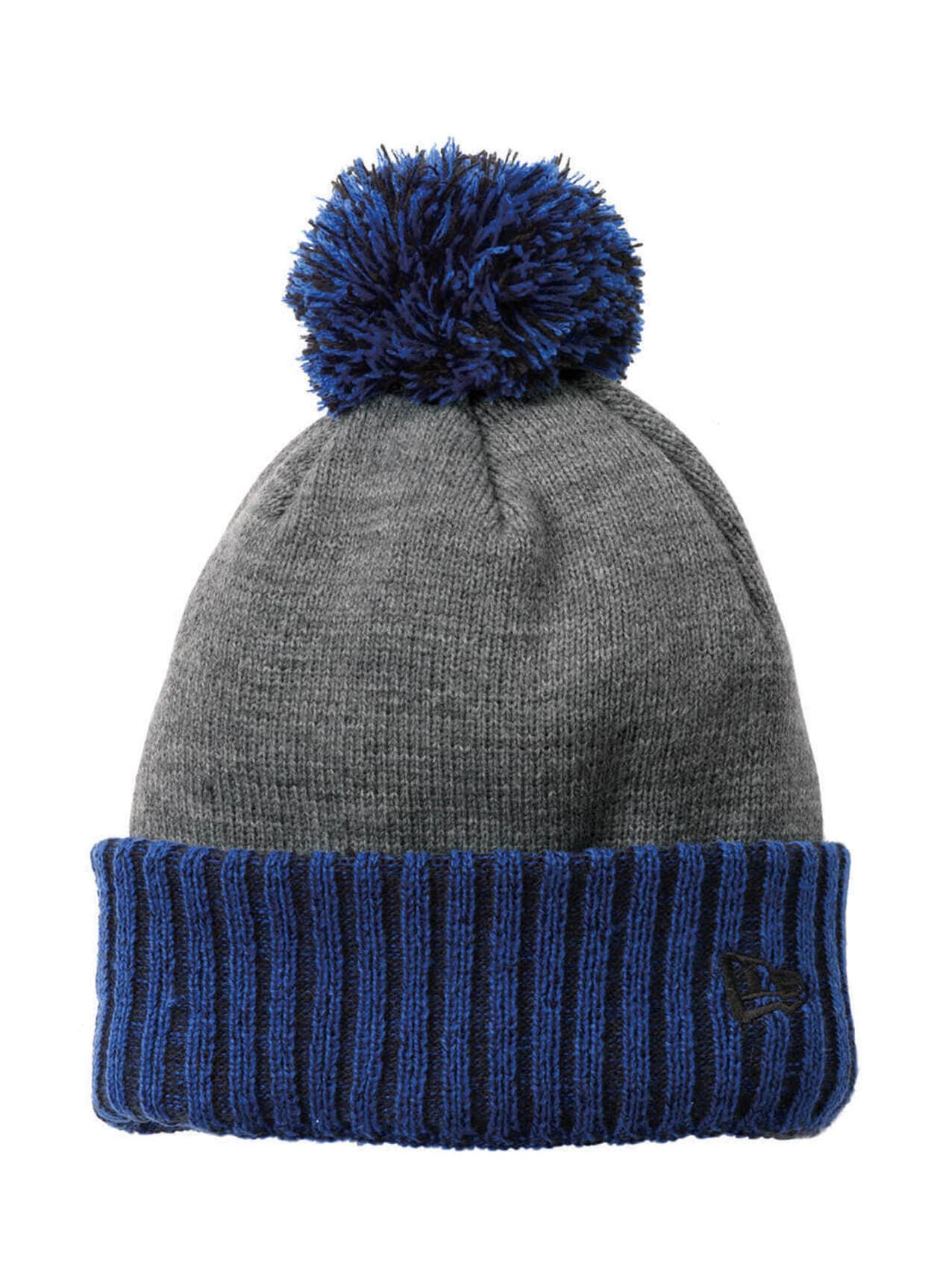 New Era Colorblock Cuffed Beanie - Royal / Heather Grey Misc