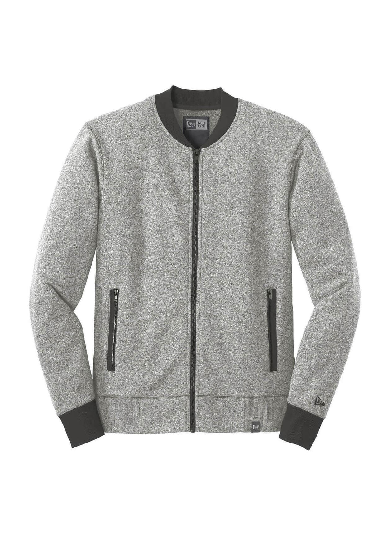 New Era Men's French Terry Baseball Jacket - Light Grey 3XL