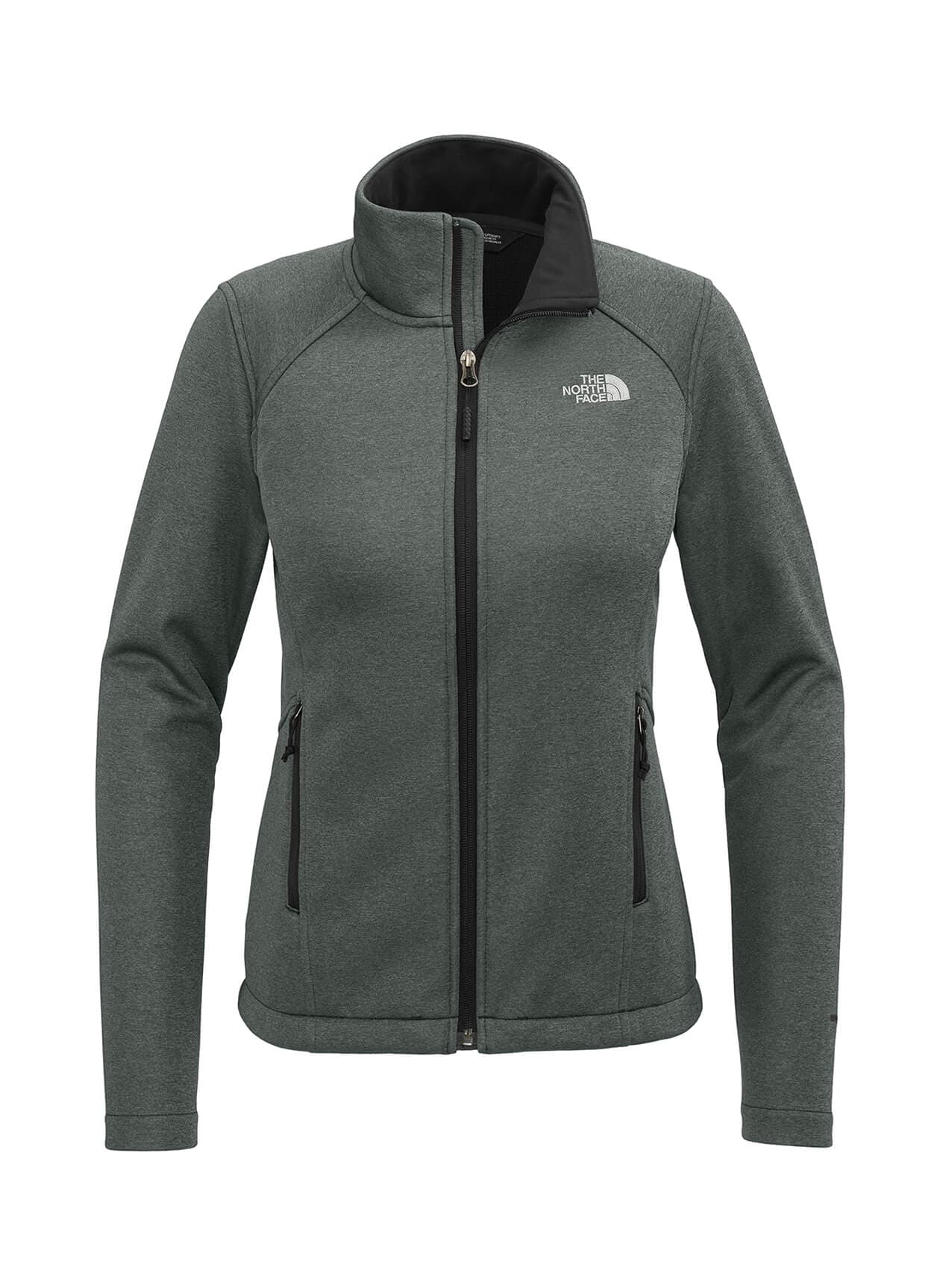 The North Face Women's Chest Logo Ridgewall Soft Shell Jacket - Dark Grey LG
