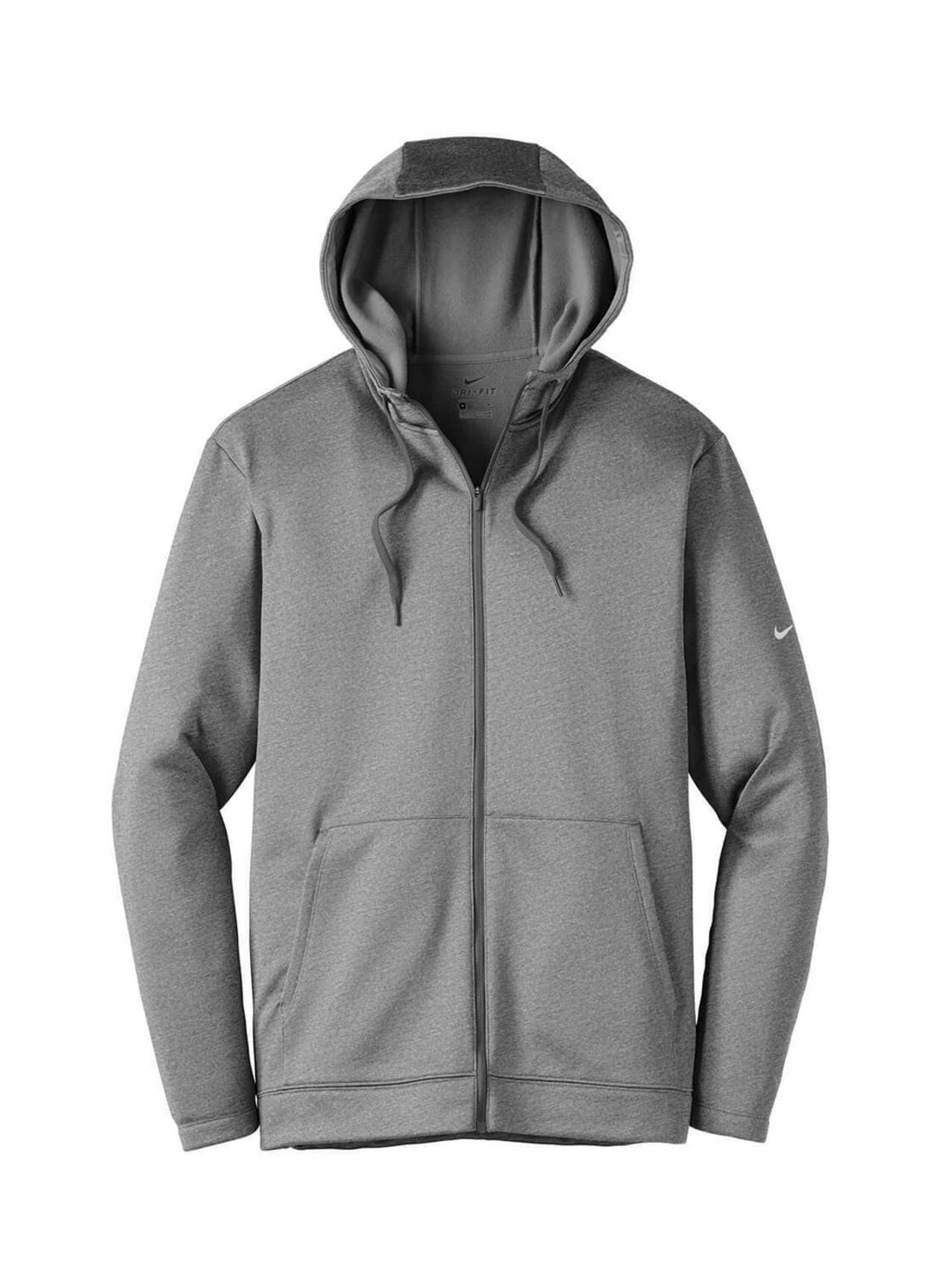 Nike Men's Therma-FIT Full-Zip Fleece Hoodie - Dark Grey Heather (DGR) 3XL