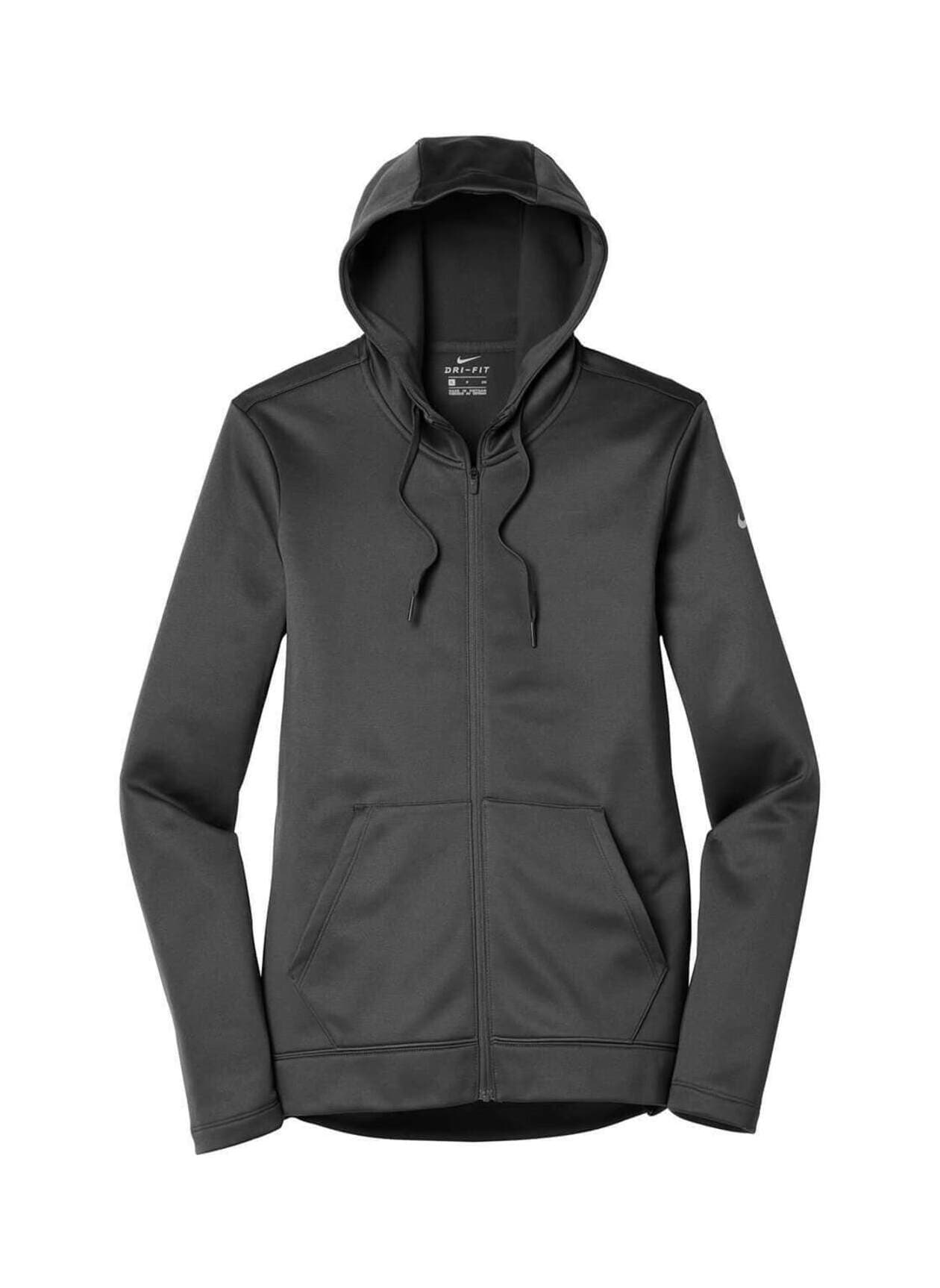 Nike Women's Therma-Fit Full-Zip Fleece Hoodie - Anthracite (ANT) LG