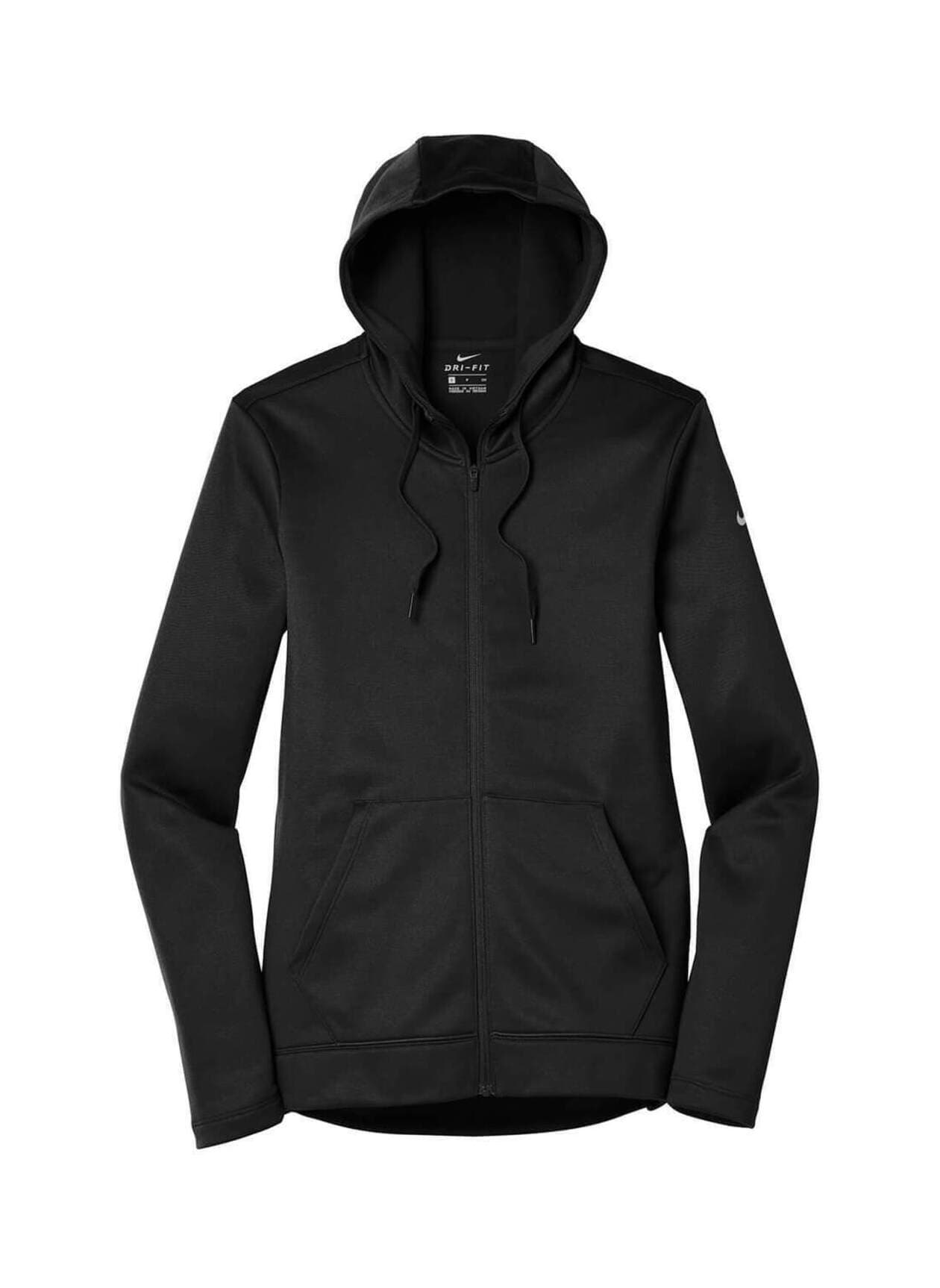 Nike Women's Therma-Fit Full-Zip Fleece Hoodie - Black LG