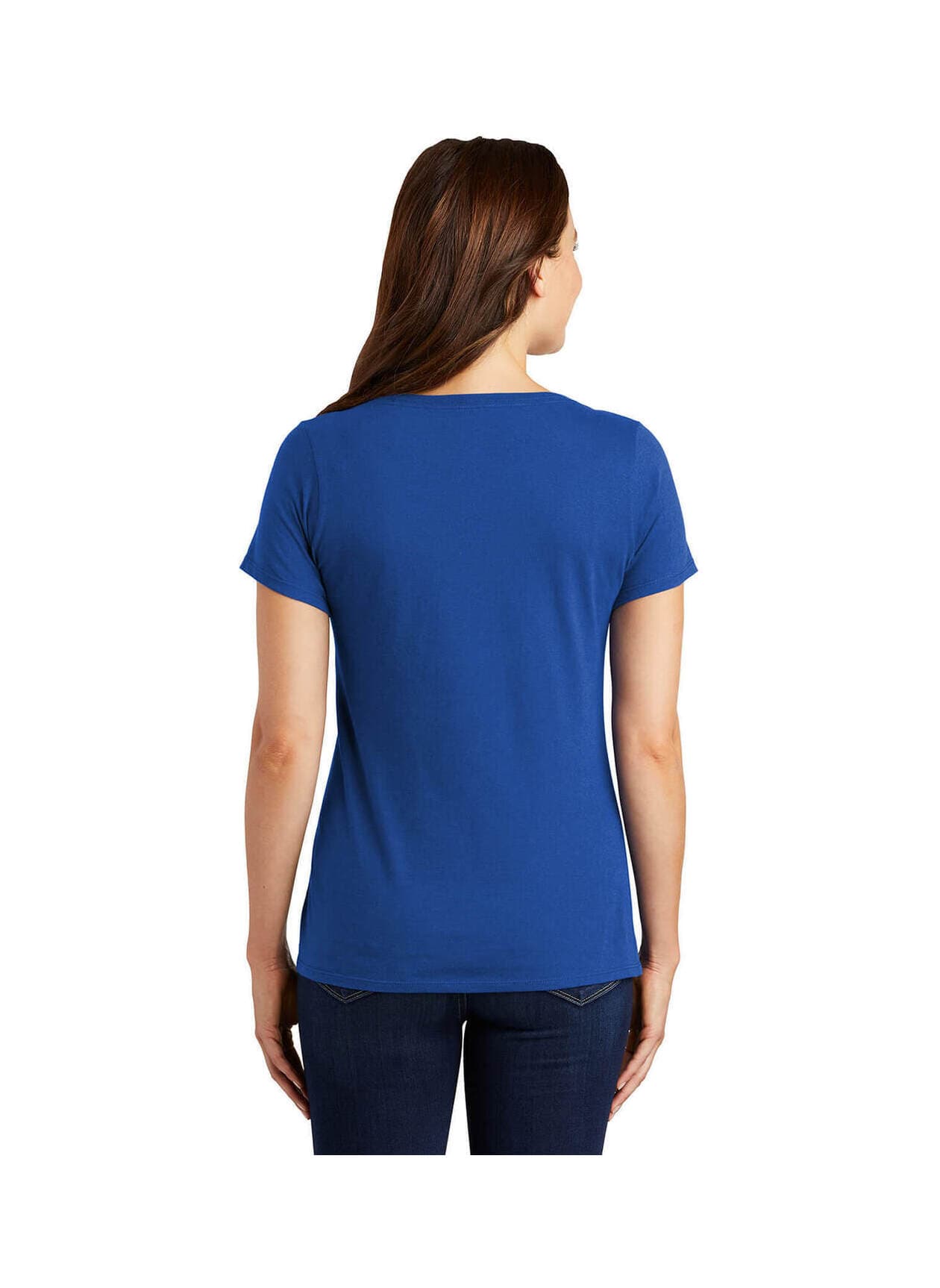 Nike Women's Dri-FIT Scoop Neck T-Shirt - Blue LG