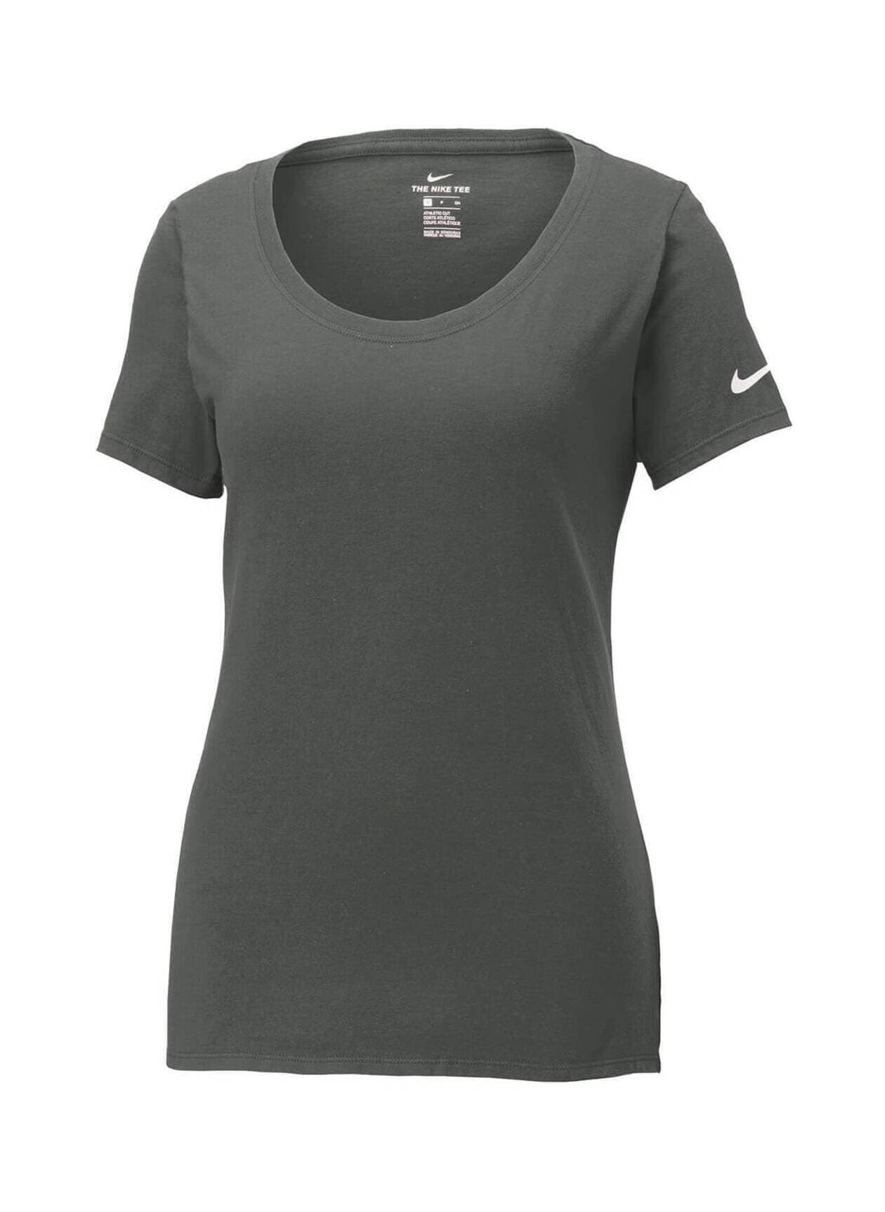 Nike Women's Core Cotton Scoop Neck T-Shirt - Dark Grey LG