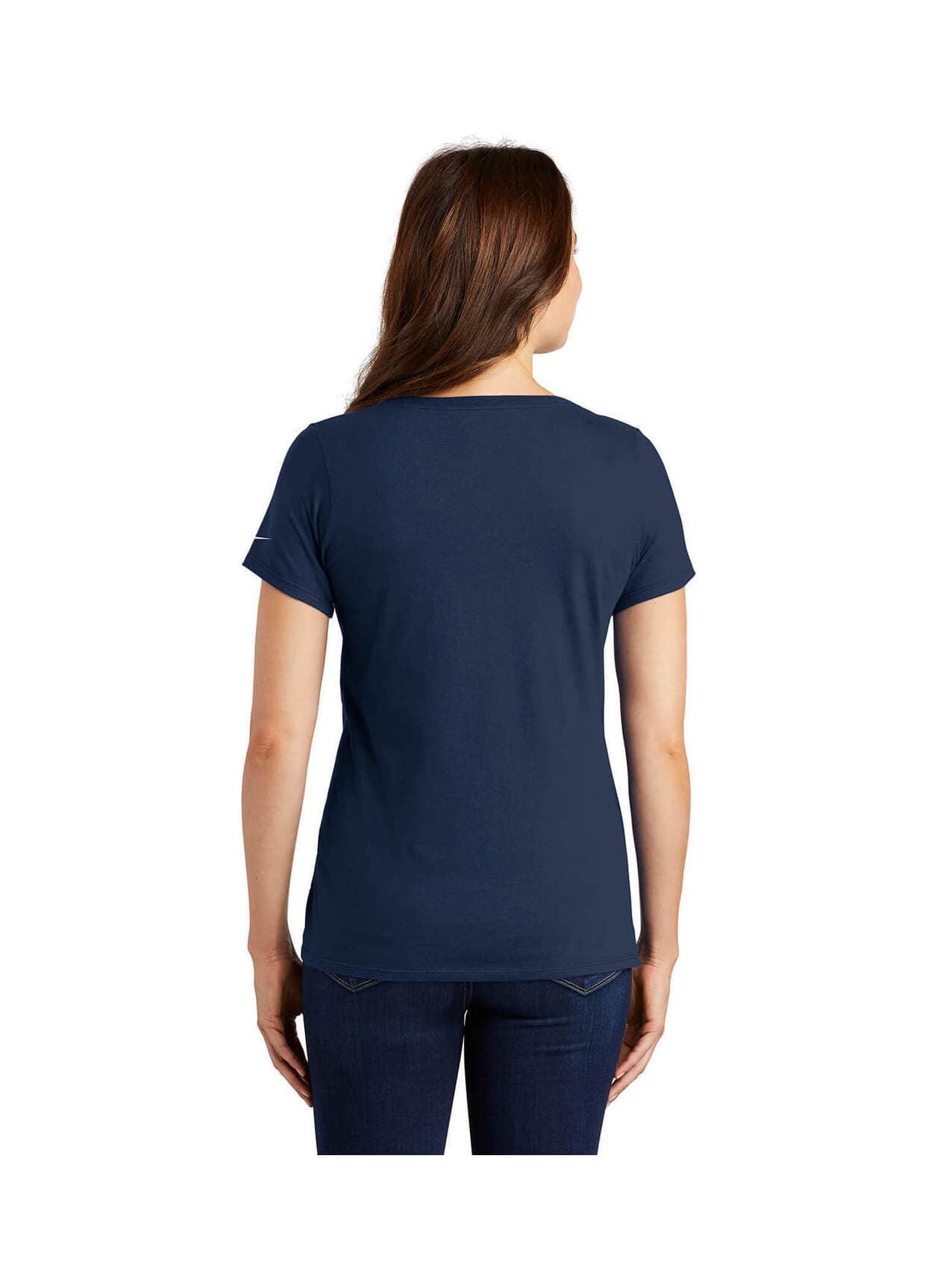 Nike Women's Core Cotton Scoop Neck T-Shirt - Navy LG