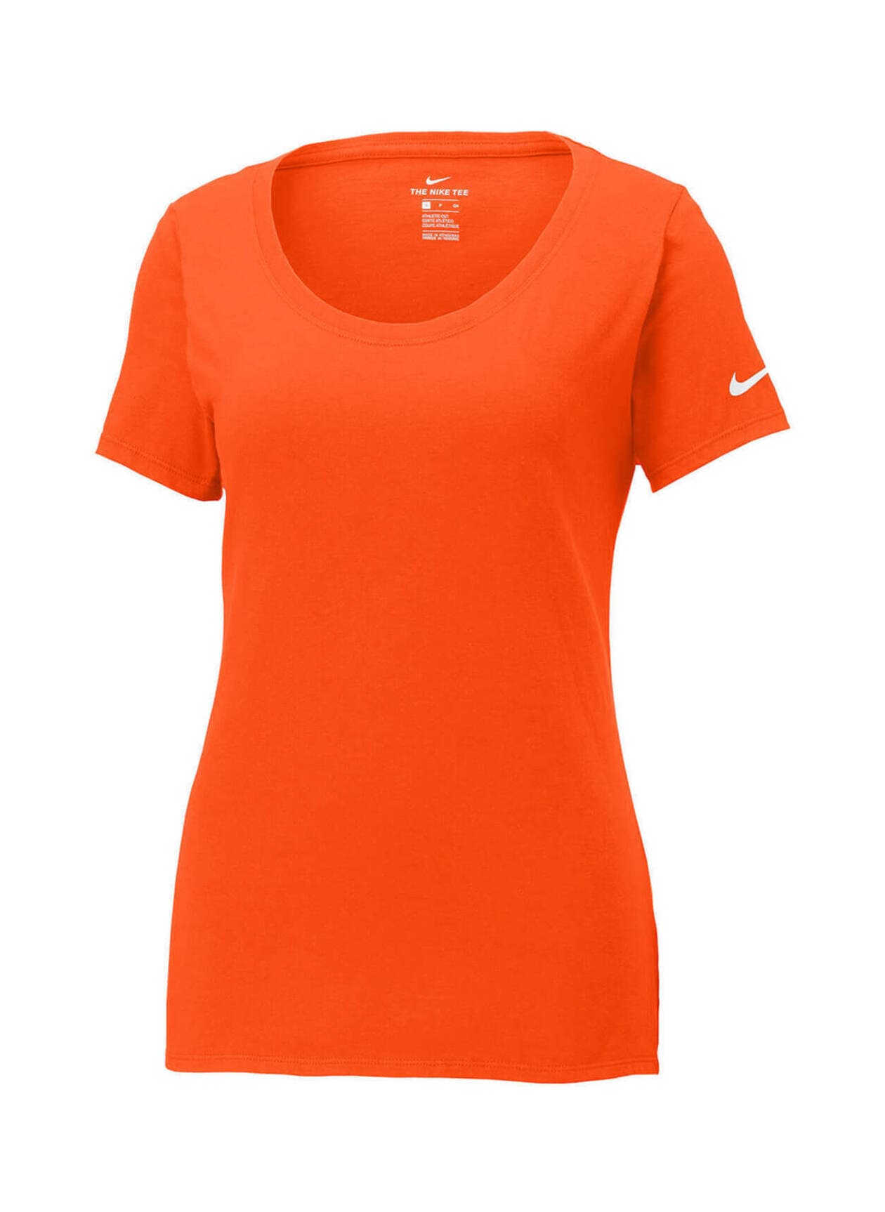 Nike Women's Core Cotton Scoop Neck T-Shirt - Orange LG