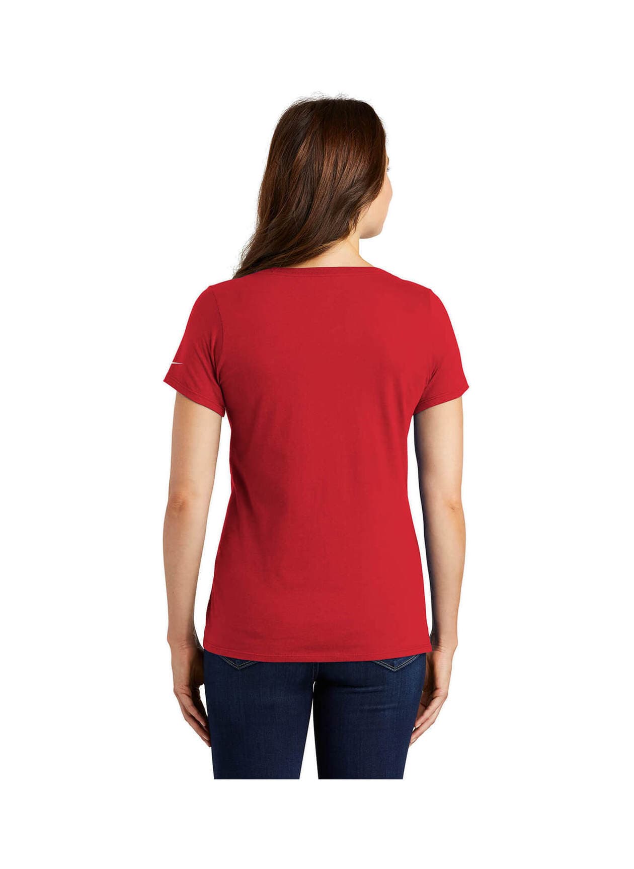 Nike Women's Core Cotton Scoop Neck T-Shirt - Gym Red LG