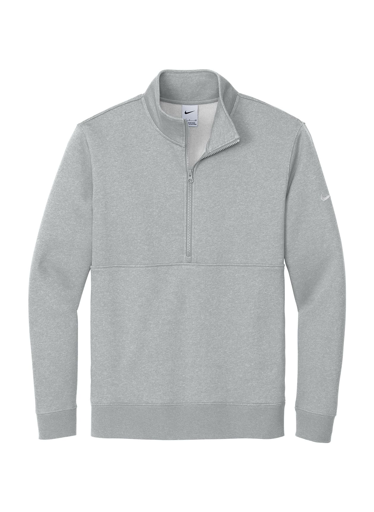 Nike Men's Club Fleece Sleeve Swoosh 1/2-Zip - Dark Grey Heather (DGH) 3XL