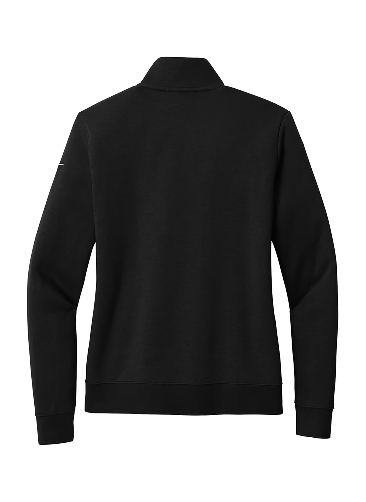 Nike Women's Club Fleece Sleeve Swoosh 1/2-Zip - Black LG