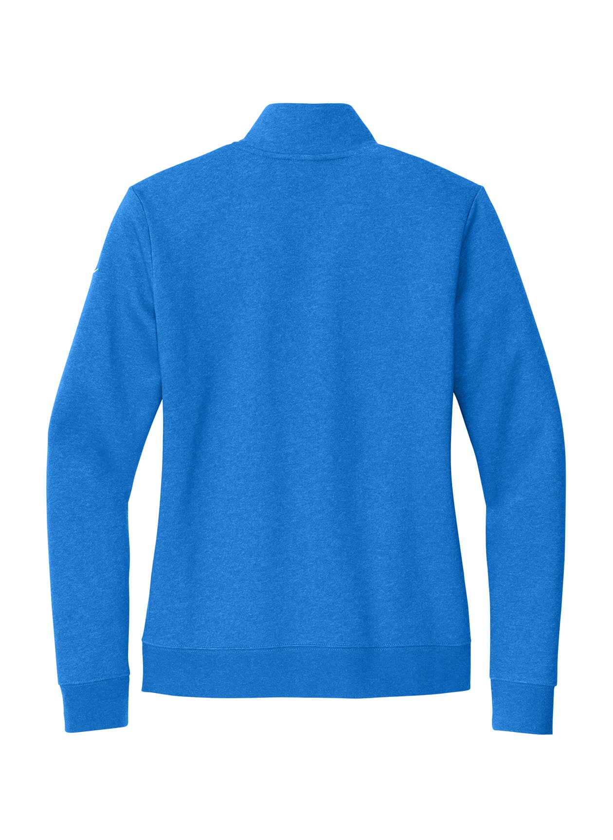 Nike Women's Club Fleece Sleeve Swoosh 1/2-Zip - Light Game Royal Heather LG