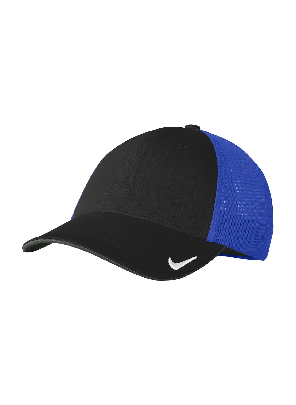 Nike Stretch-to-Fit Mesh Back Cap - Black / Game Royal L/XL