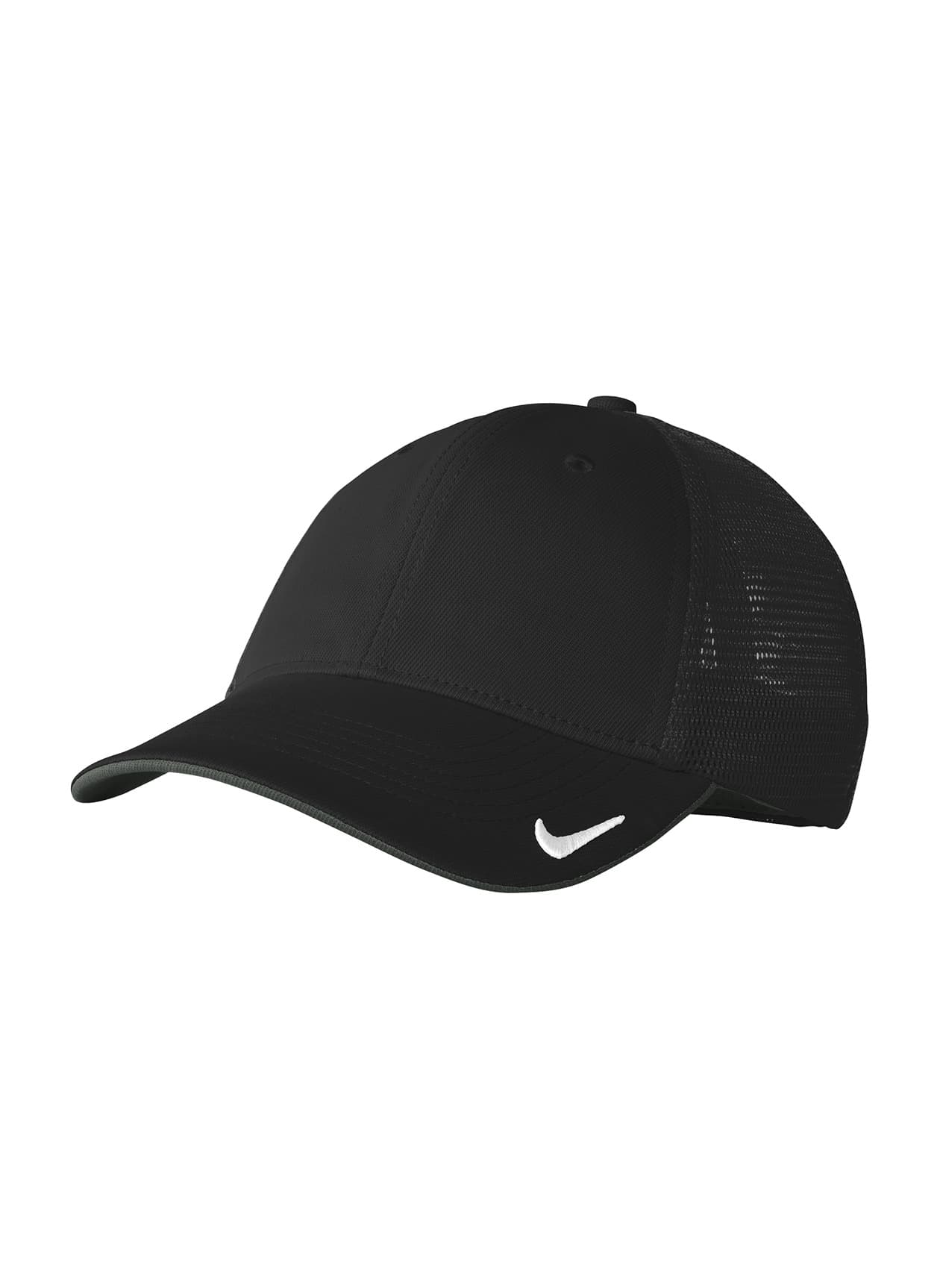 Nike Stretch-to-Fit Mesh Back Cap - Black / Black (BLK) L/XL