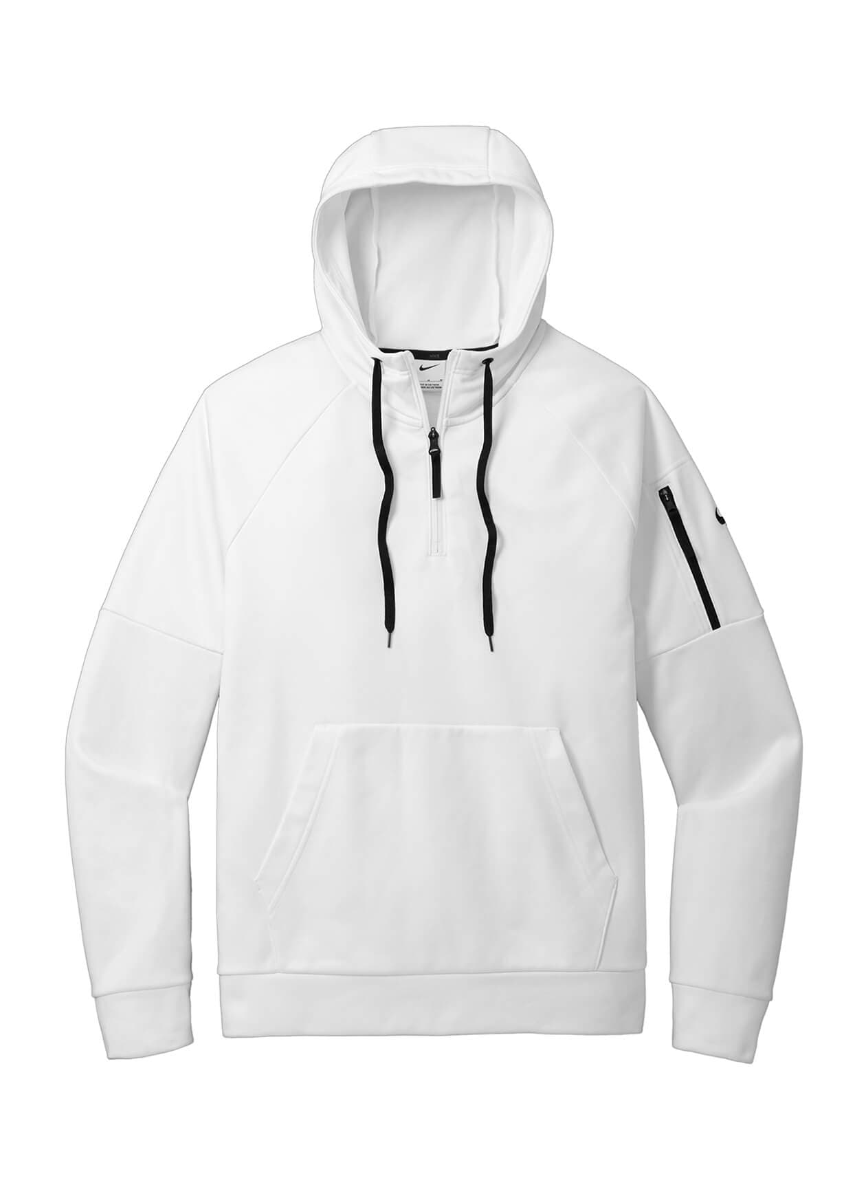Nike Men's Therma-FIT Pocket 1/4-Zip Fleece Hoodie - White 3XL
