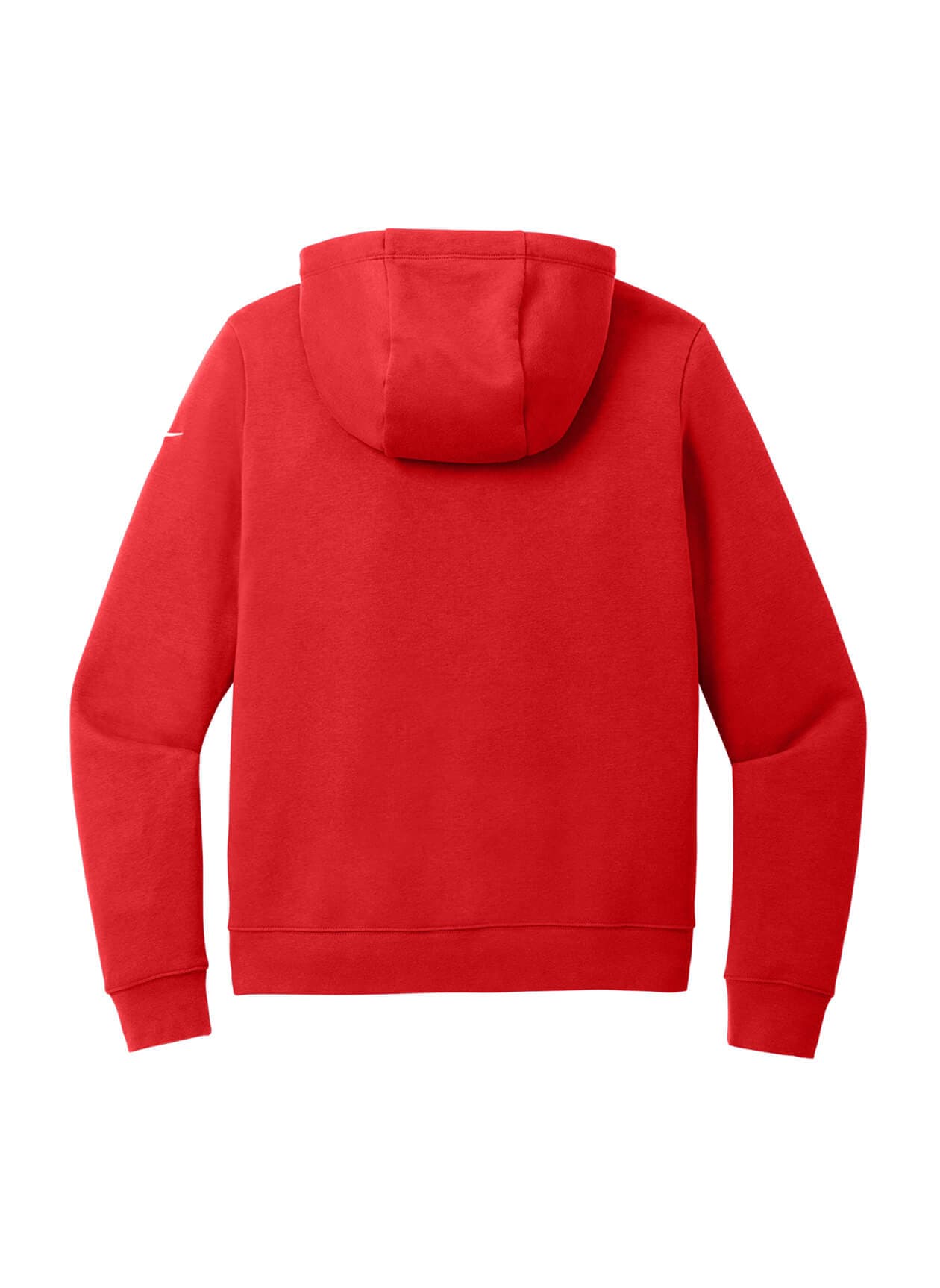 Nike Women's Club Fleece Sleeve Swoosh Pullover Hoodie - Red LG