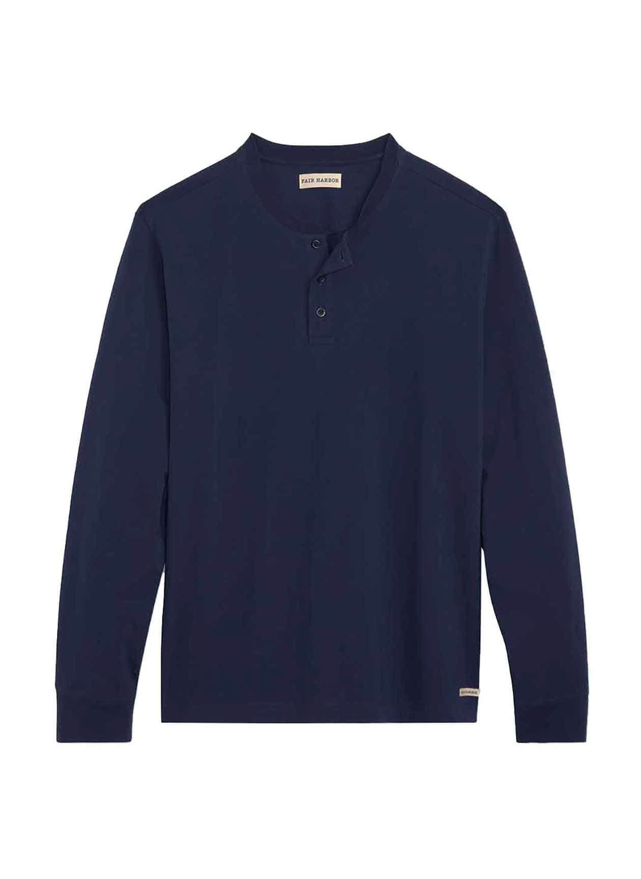 Fair Harbor Men's Pacific Henley - Navy LG