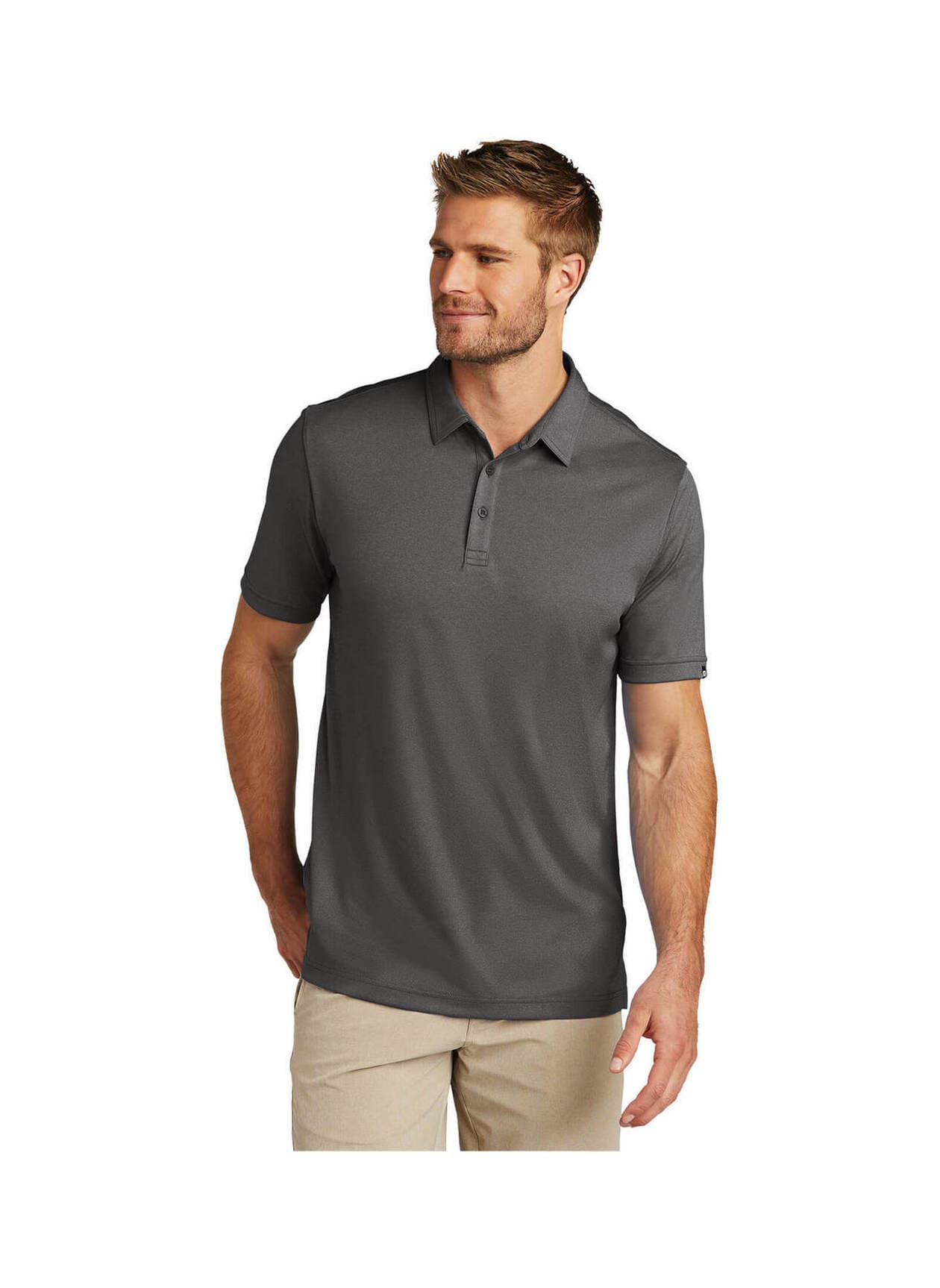 TravisMathew Men's Coto Performance Polo - Black,Dark Grey 3XL