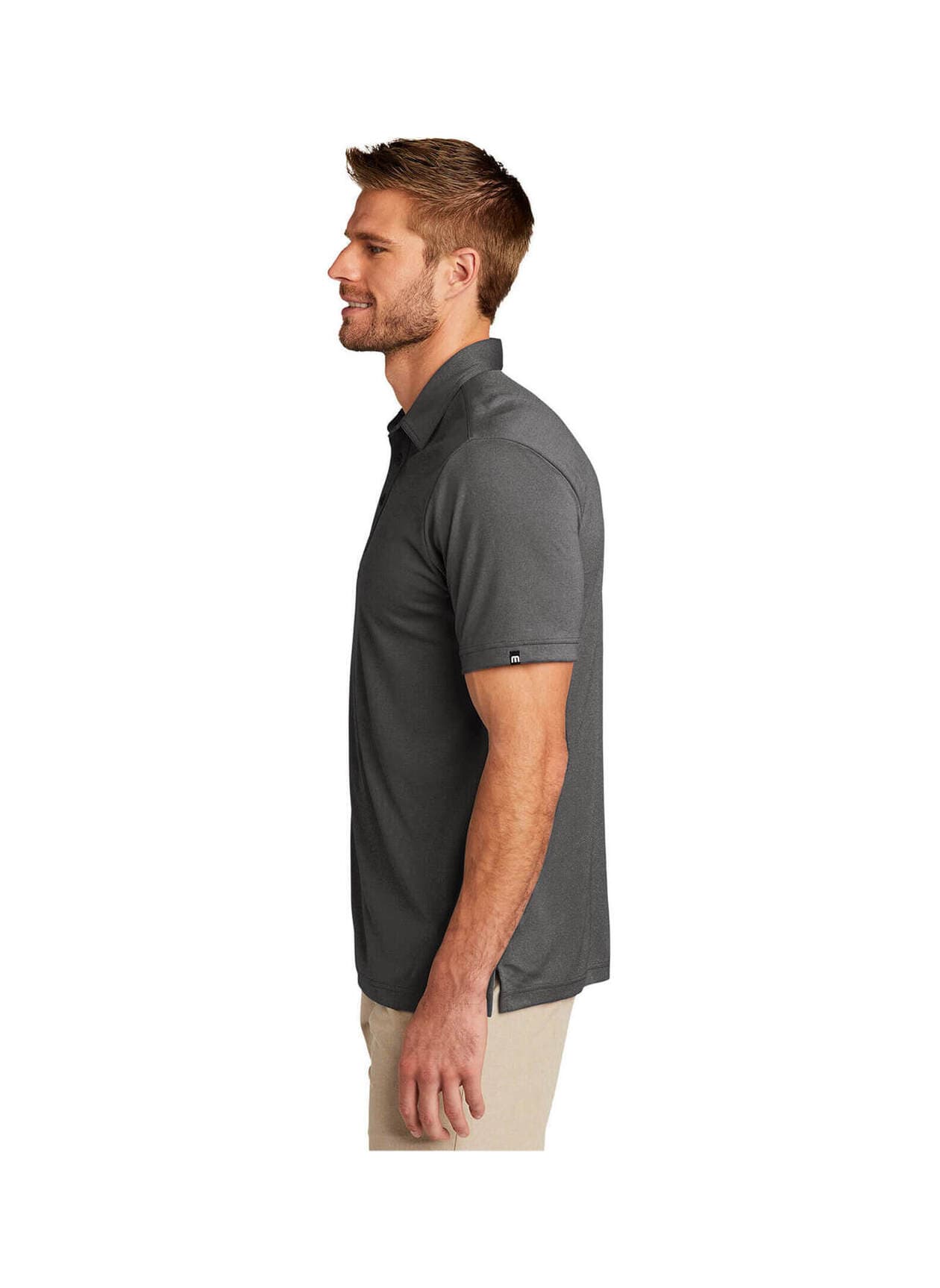 TravisMathew Men's Coto Performance Polo - Black,Dark Grey 3XL