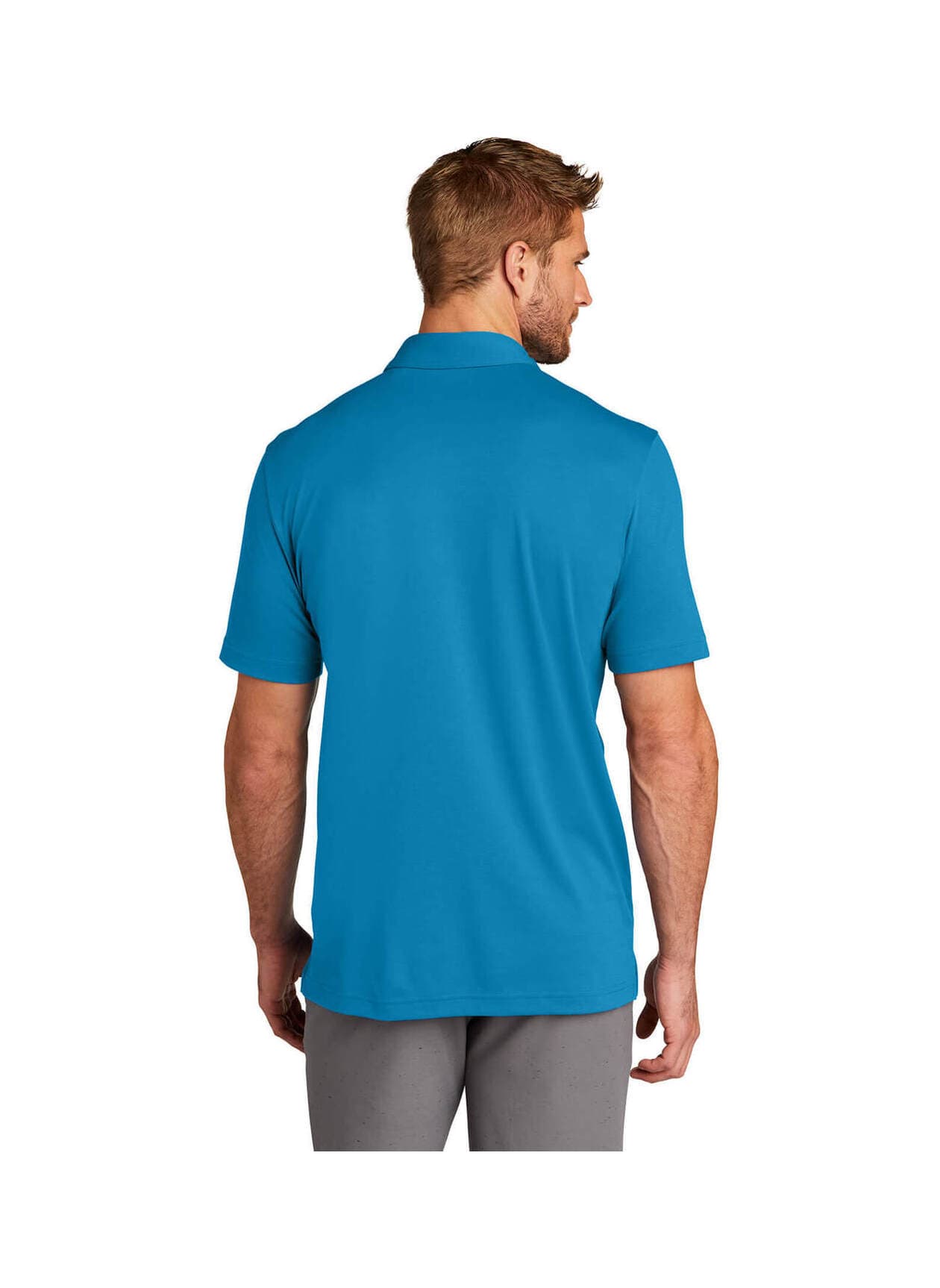 TravisMathew Men's Oceanside Solid Polo - Cyan 3XL