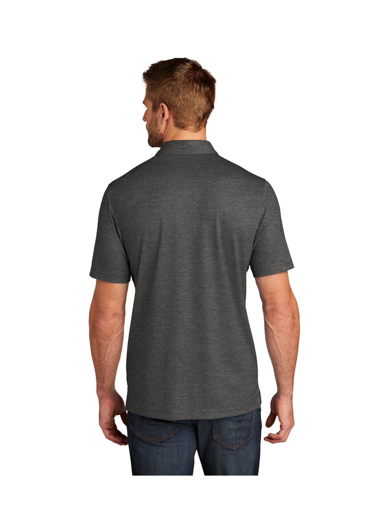 TravisMathew Men's Oceanside Heather Polo - Black 3XL