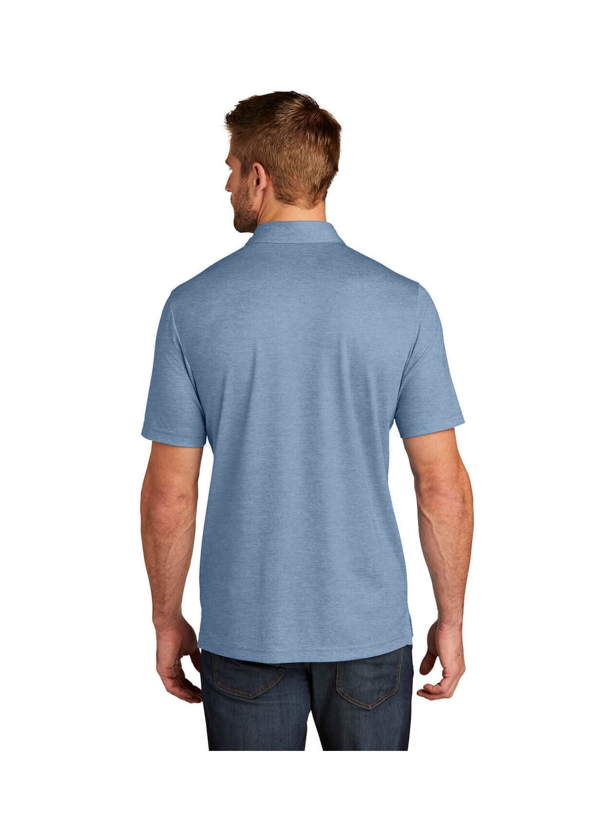 TravisMathew Men's Oceanside Heather Polo - Blue 3XL