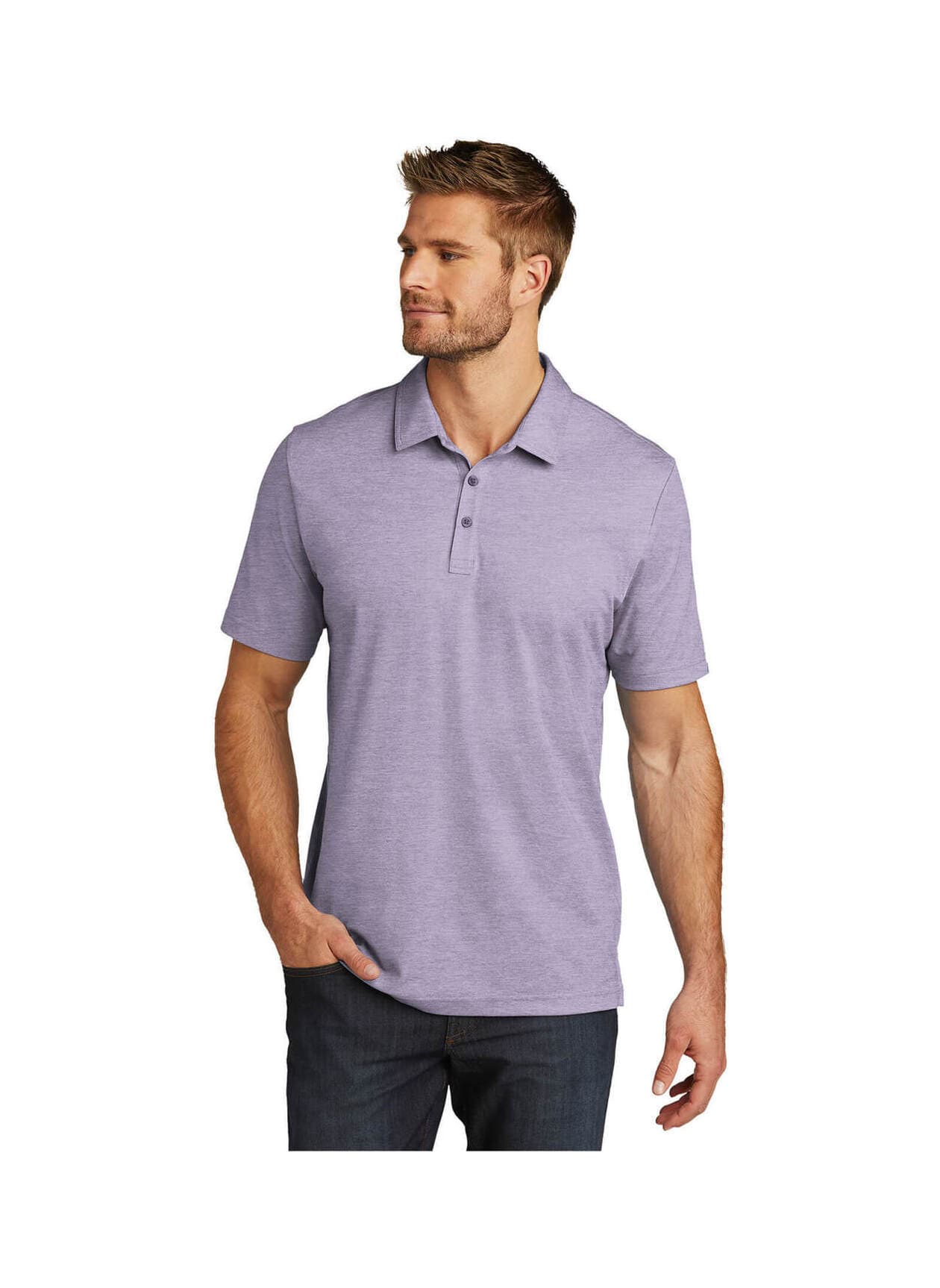 TravisMathew Men's Oceanside Heather Polo - Purple 3XL