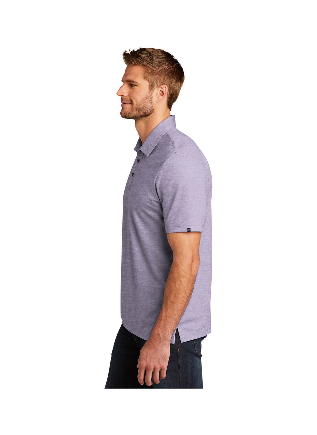 TravisMathew Men's Oceanside Heather Polo - Purple 3XL