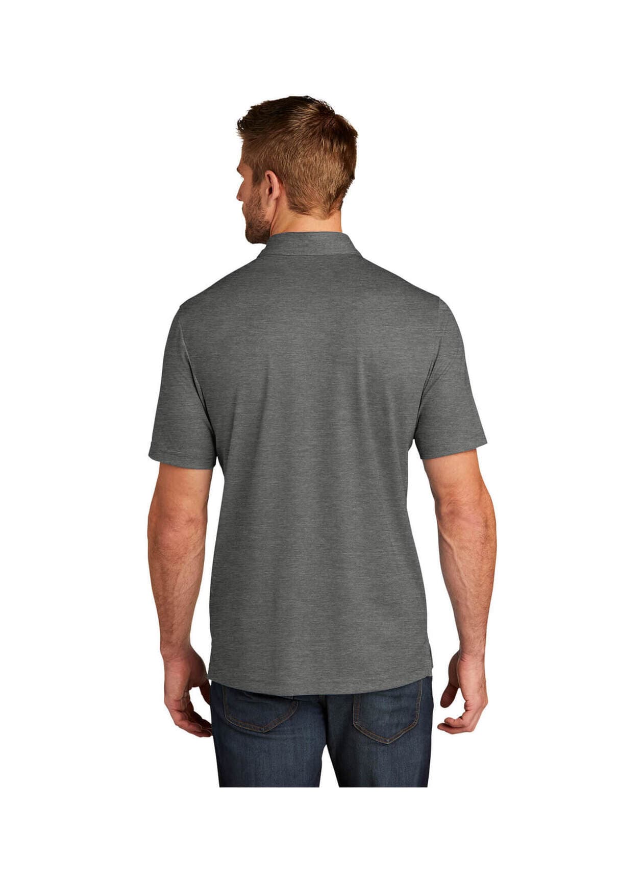 TravisMathew Men's Oceanside Heather Polo - Dark Grey 3XL