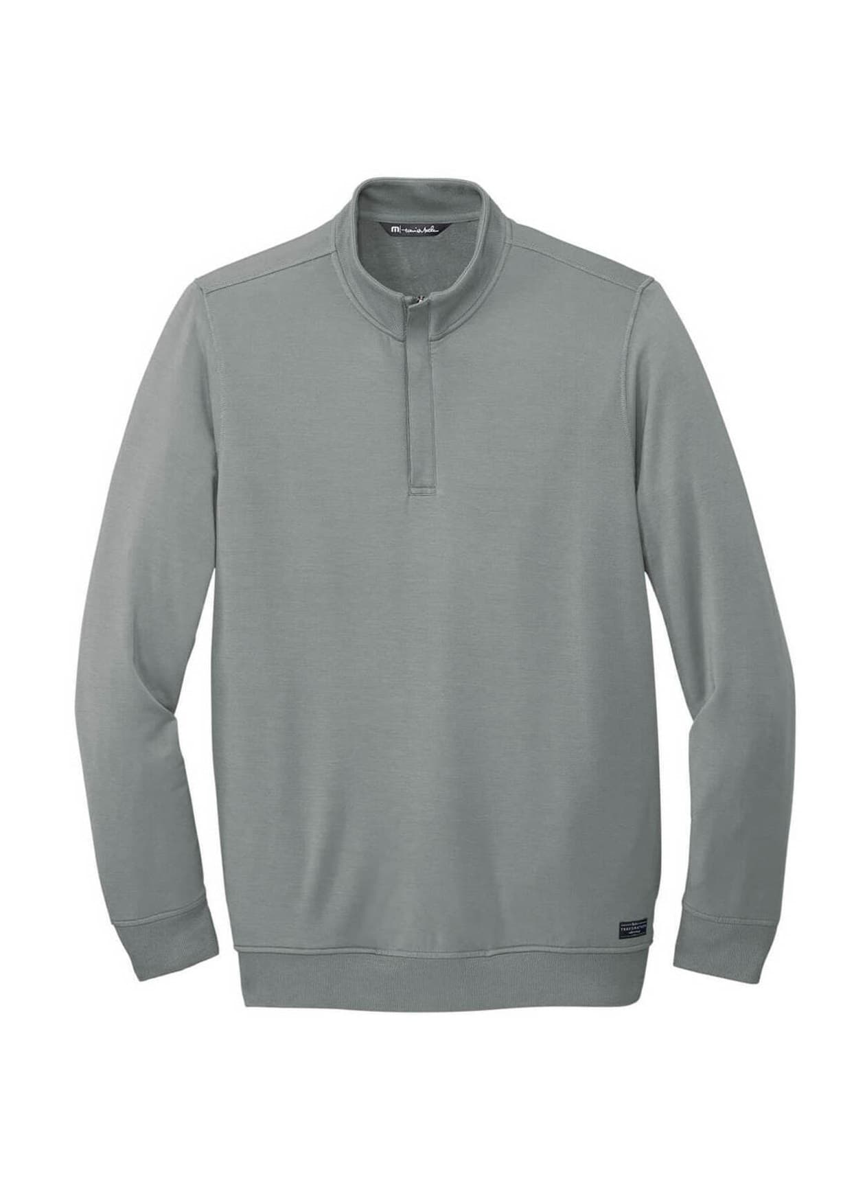 TravisMathew Men's Newport Fleece Quarter-Zip - Light Grey 3XL