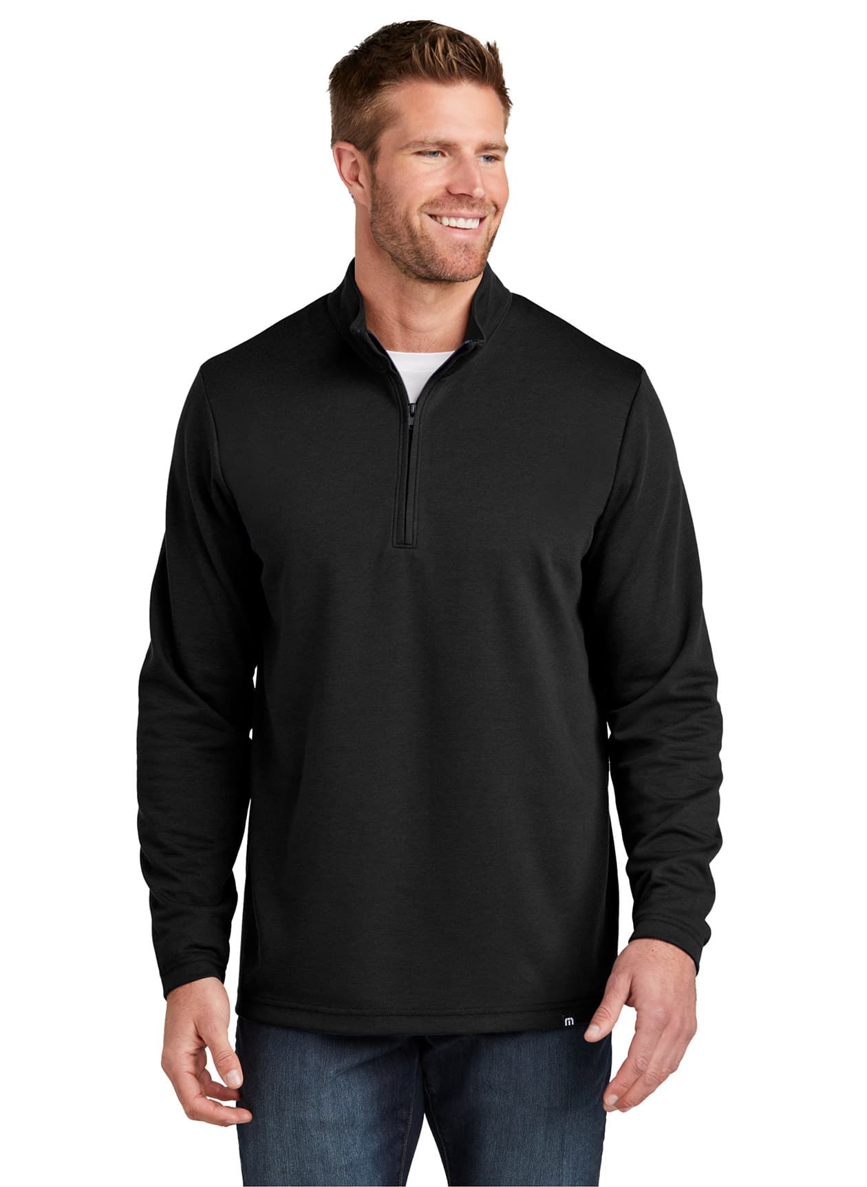 TravisMathew Men's Coveside 1/4-Zip - Black 3XL