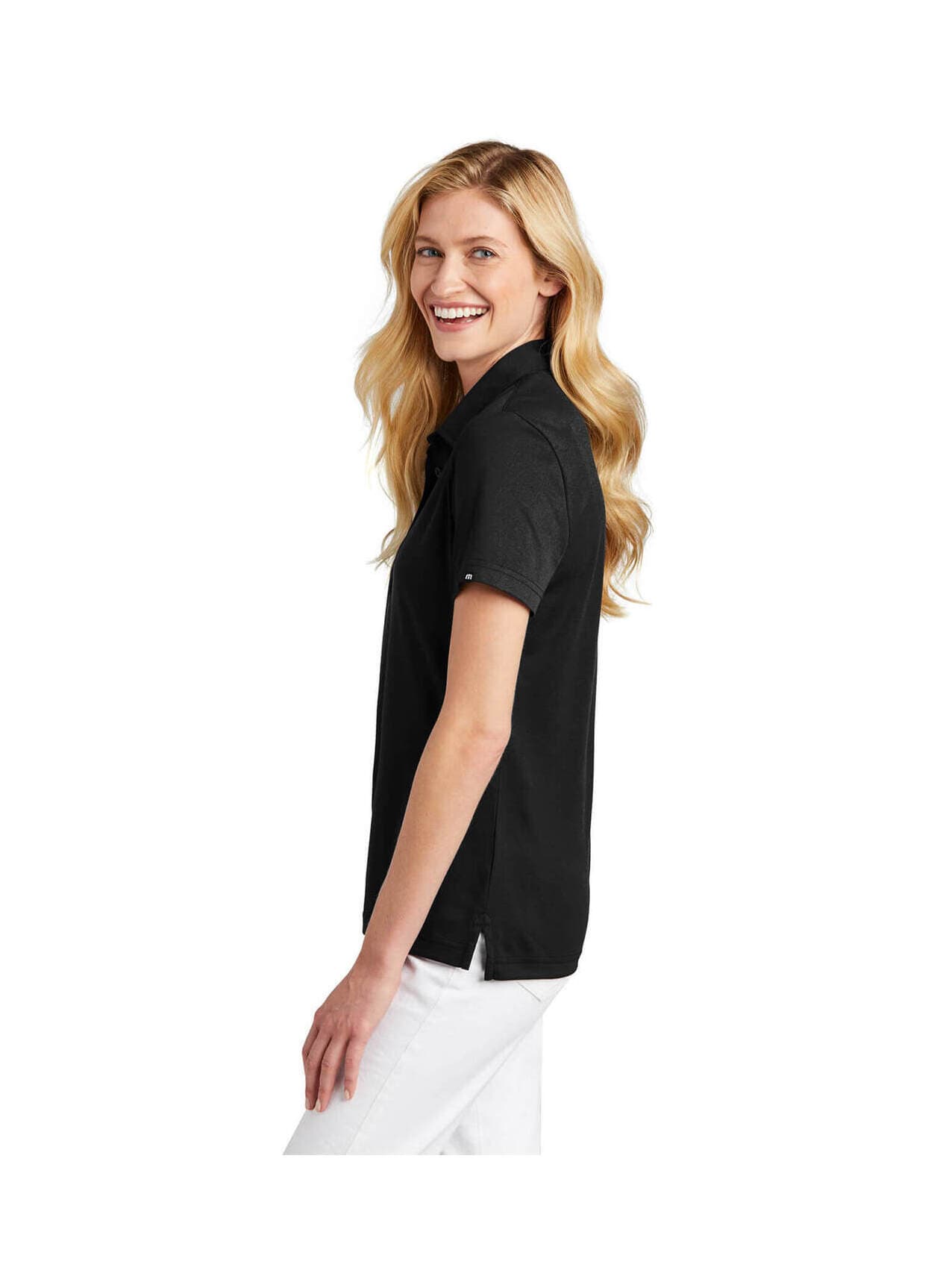 TravisMathew Women's Oceanside Solid Polo - Black LG