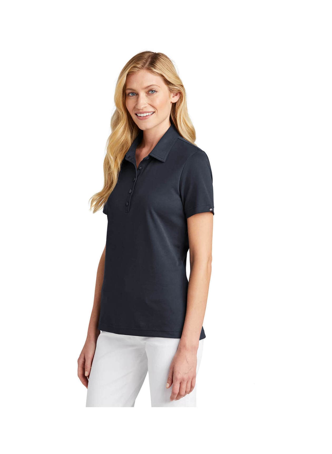 TravisMathew Women's Oceanside Solid Polo - Navy LG