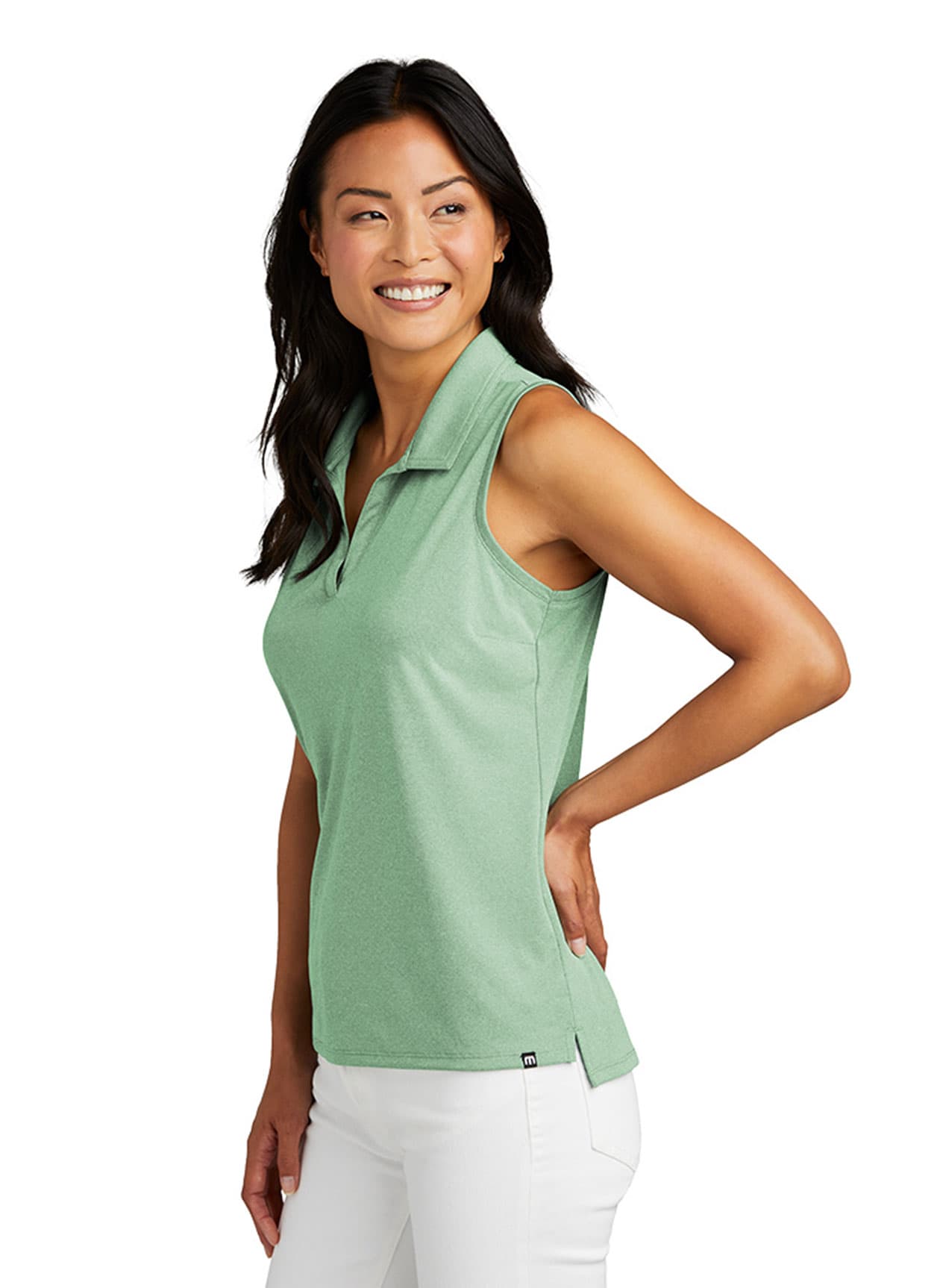 TravisMathew Women's Coto Performance Sleeveless Polo - Green LG