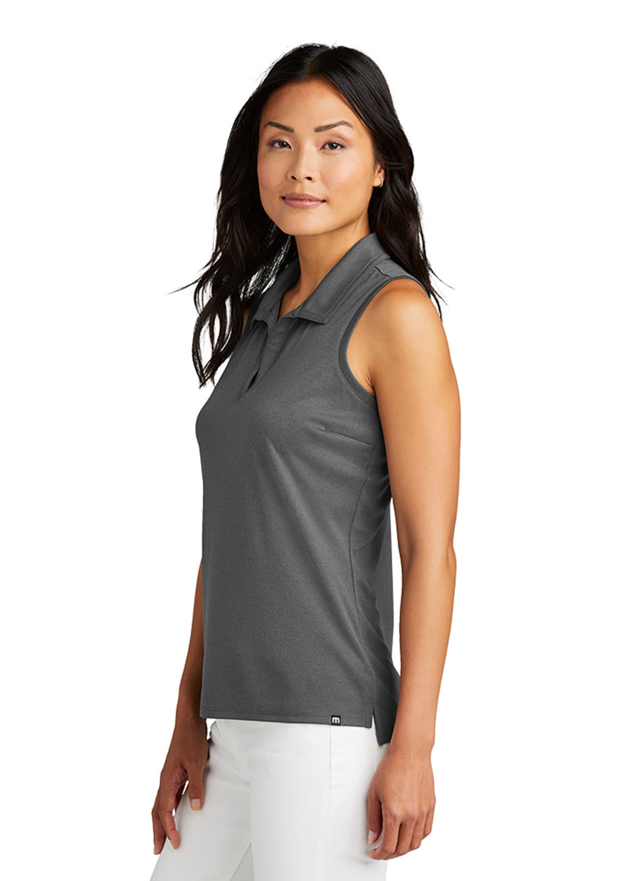 TravisMathew Women's Coto Performance Sleeveless Polo - Light Grey LG