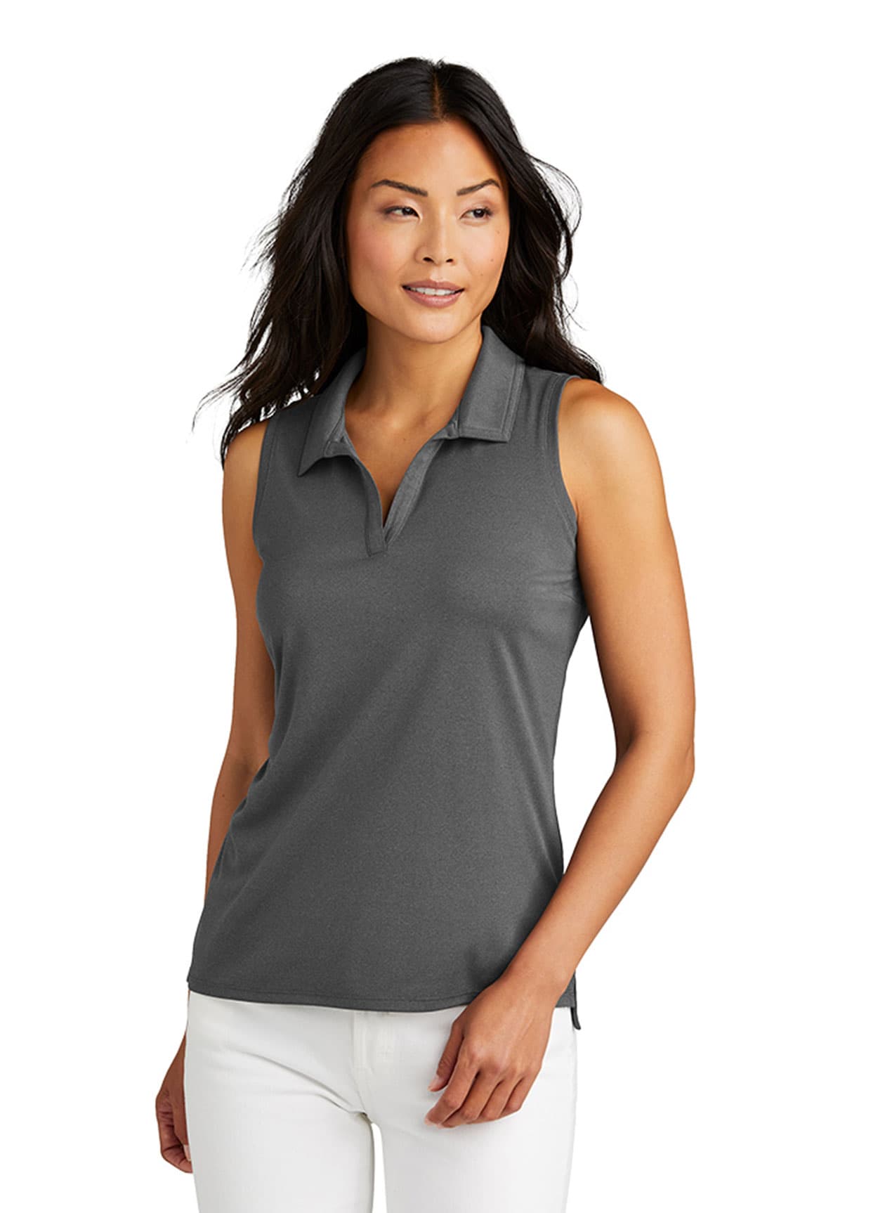 TravisMathew Women's Coto Performance Sleeveless Polo - Light Grey LG