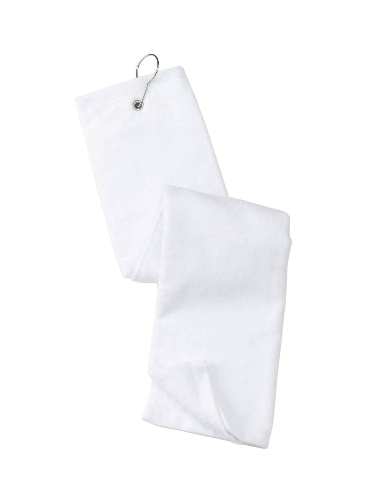 Port Authority Grommeted Tri-Fold Golf Towel - White MISC