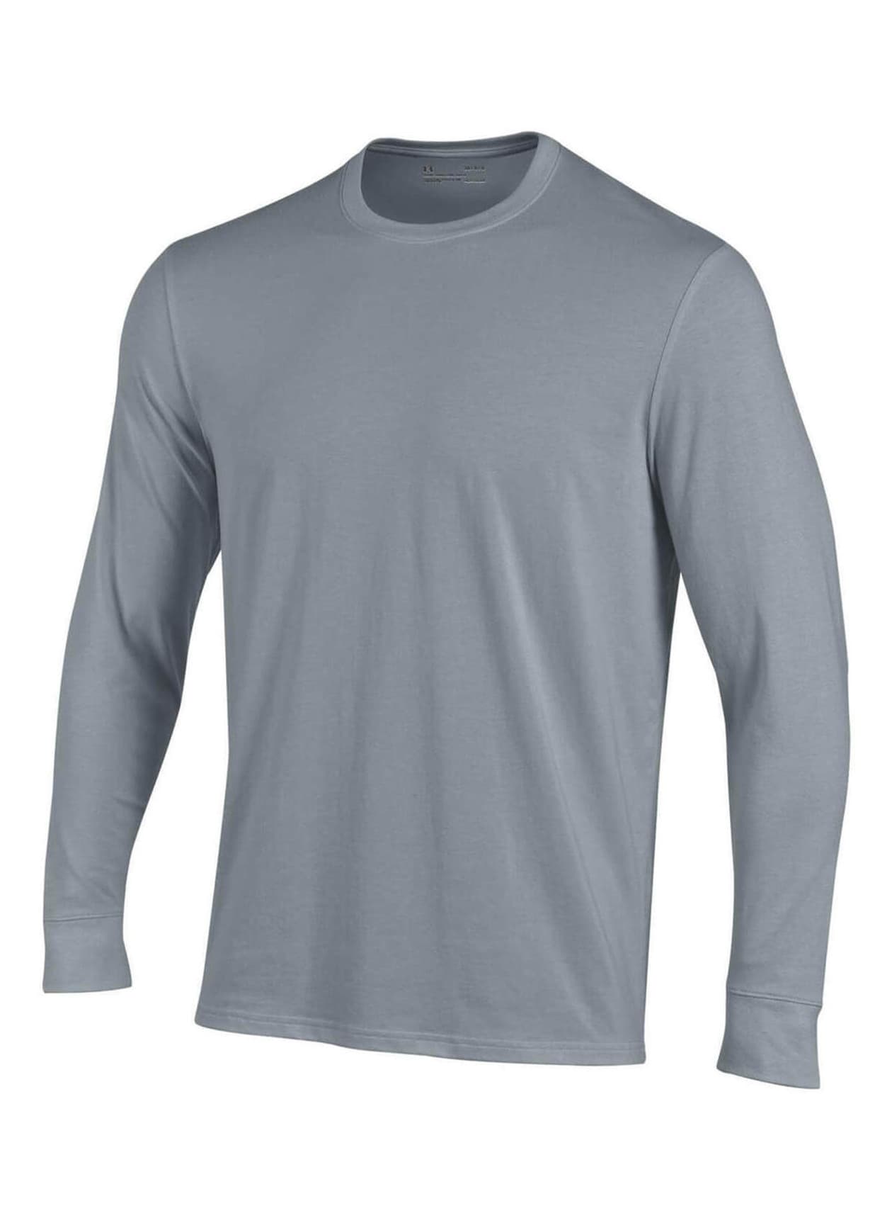 Under Armour Men's Performance Long-Sleeve Cotton T-Shirt - Steel Heather (91H) 3XL