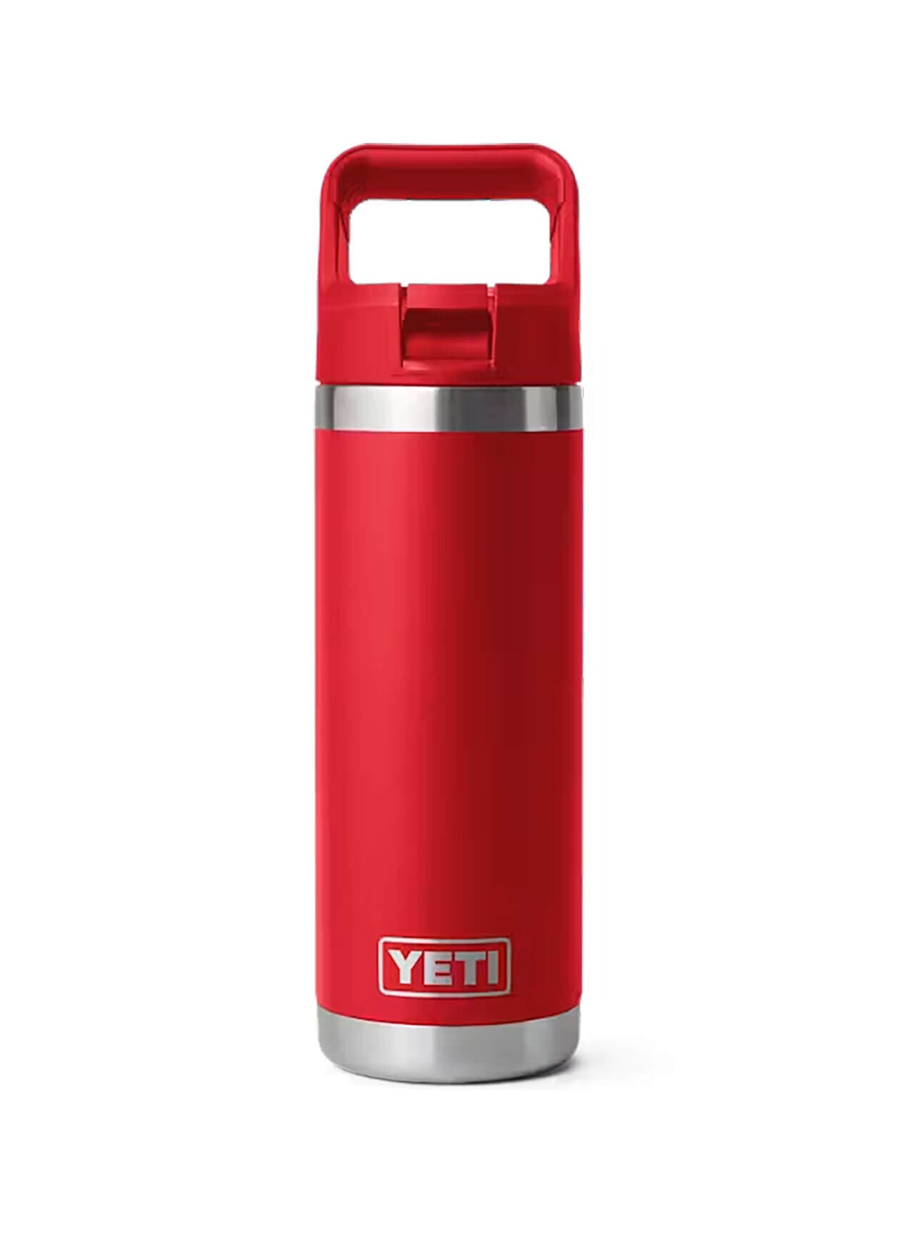 YETI Rambler Bottle 18 oz Color-Matched Straw Cap - Red MISC