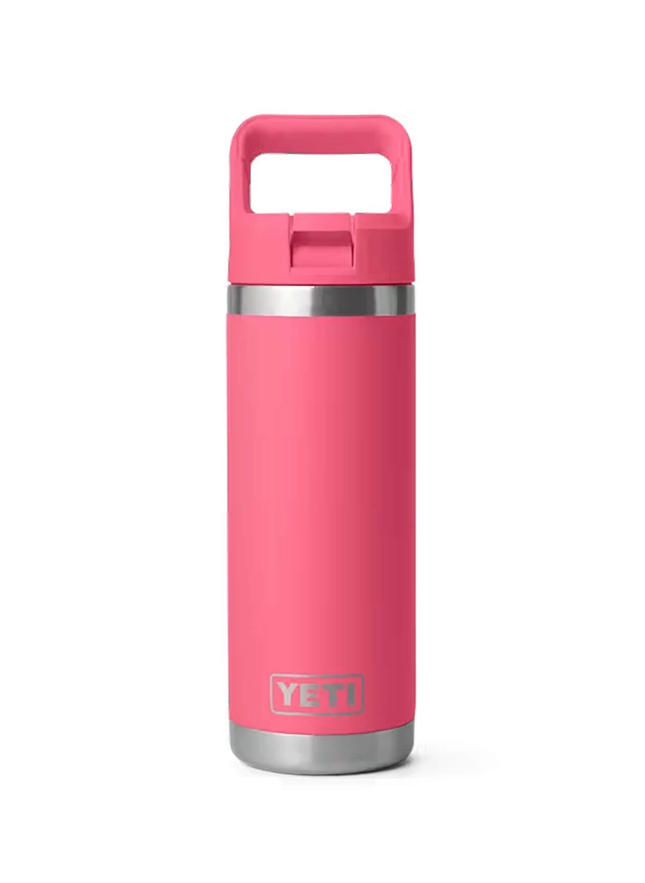 YETI Rambler Bottle 18 oz Color-Matched Straw Cap - Pink MISC